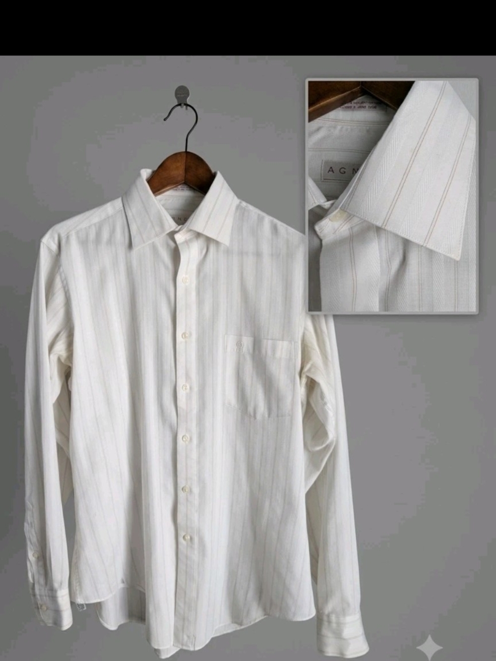 Vtg Etienne Aigner Men's Button Down Shirt Size 16 34/35 Business Hong Kong